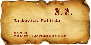 Matkovics Melinda névjegykártya